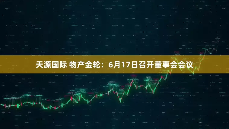天源国际 物产金轮：6月17日召开董事会会议