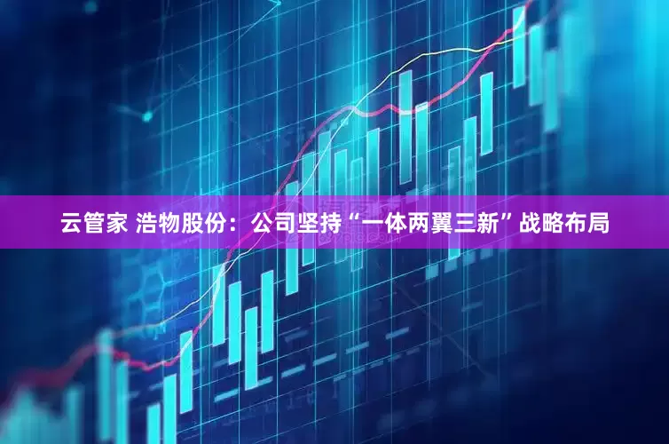 云管家 浩物股份：公司坚持“一体两翼三新”战略布局