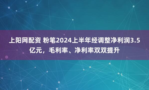 上阳网配资 粉笔2024上半年经调整净利润3.5亿元，毛利率、净利率双双提升
