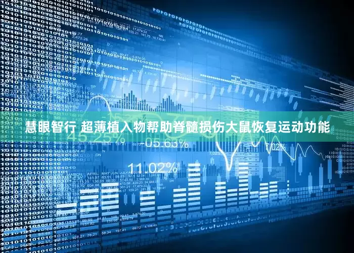 慧眼智行 超薄植入物帮助脊髓损伤大鼠恢复运动功能